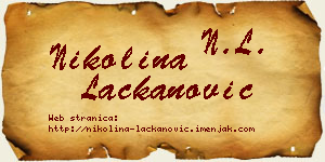 Nikolina Lackanović vizit kartica